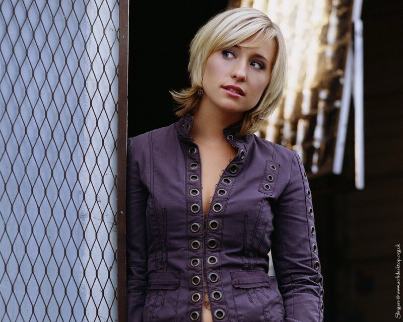 woman in purple jacket