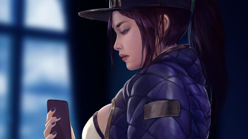 Woman in Purple Jacket — Calm