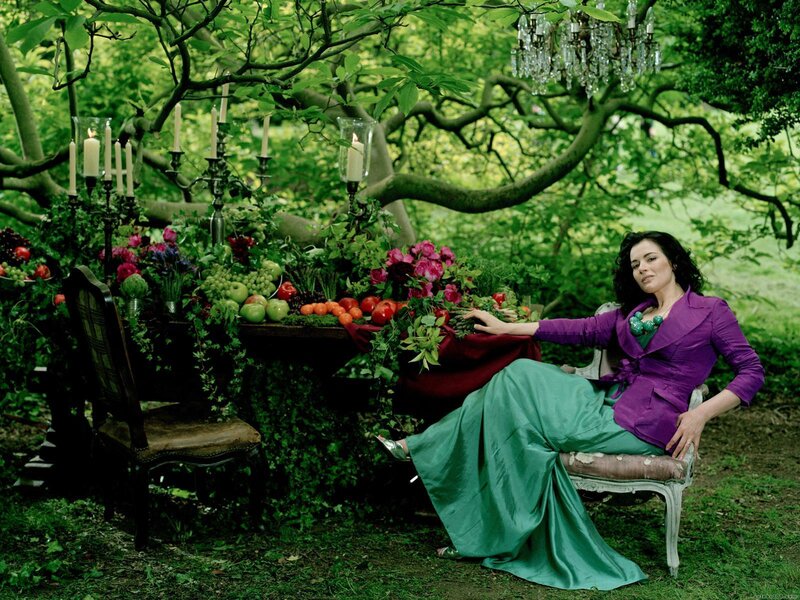 Woman in Purple Jacket — Green