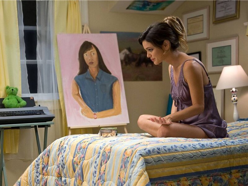 Woman in Purple Pajamas — Blue
