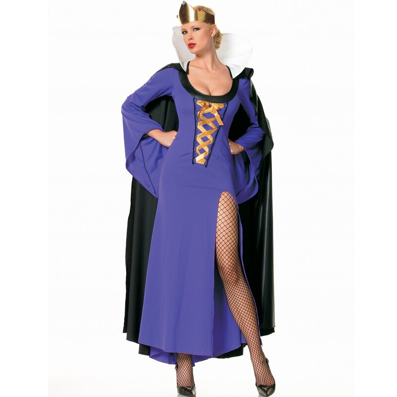 woman in purple queen costume