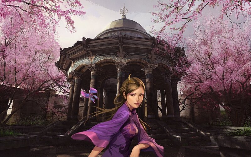 Woman in Purple Robe — Serene