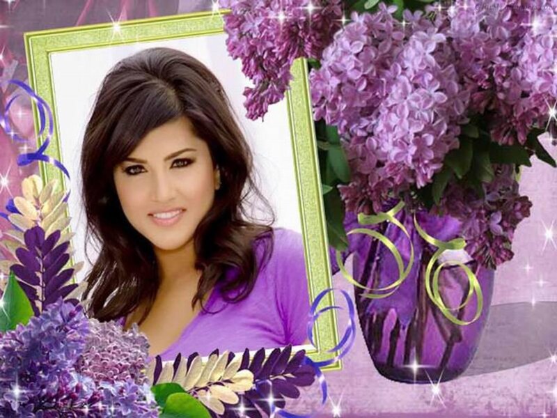 Woman in Purple Shirt — Festive, Photograph