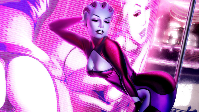 woman in purple suit