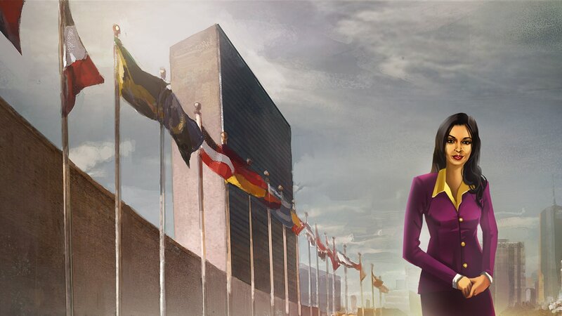Woman in Purple Suit — Dramatic, Afternoon, Digital Art