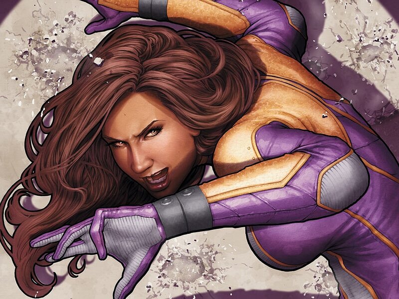 Woman in Purple Suit — Dramatic, Comic, Comic Book Art