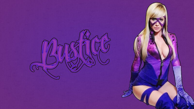 woman in purple superhero costume