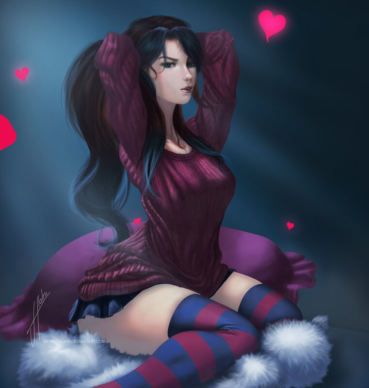 Woman in Purple Sweater — Dreamy
