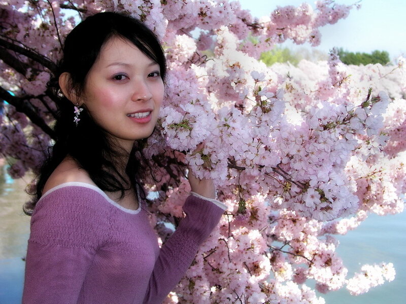 Woman in Purple Sweater — Pink