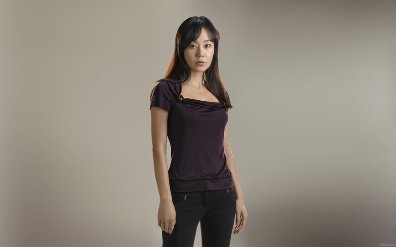 woman in purple top