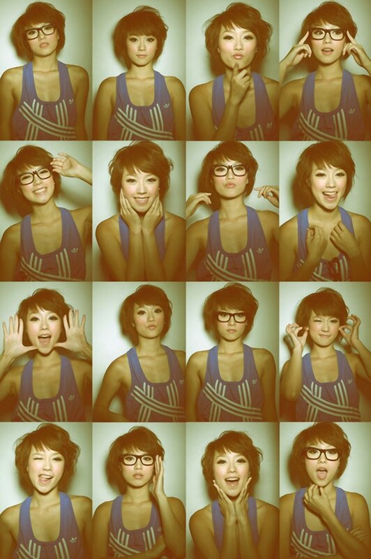 woman in purple top collage