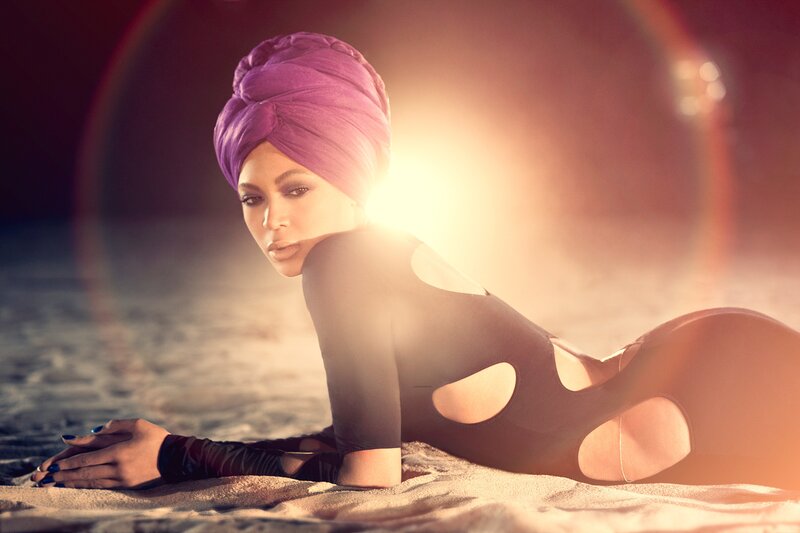 Woman in Purple Turban — Dramatic, Sunset