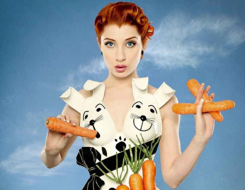 Woman in Rabbit Costume
