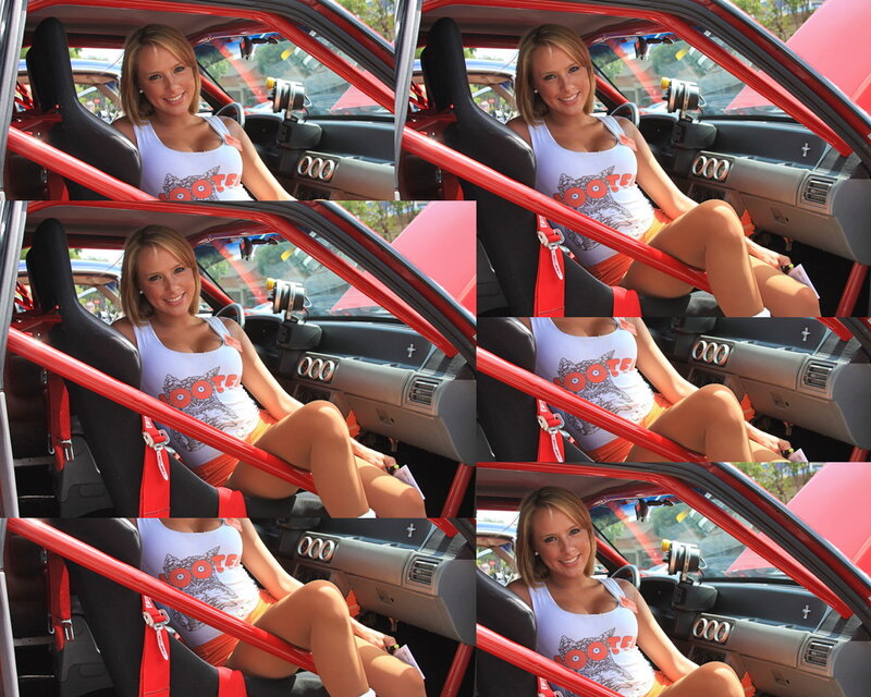 Woman in Race Car