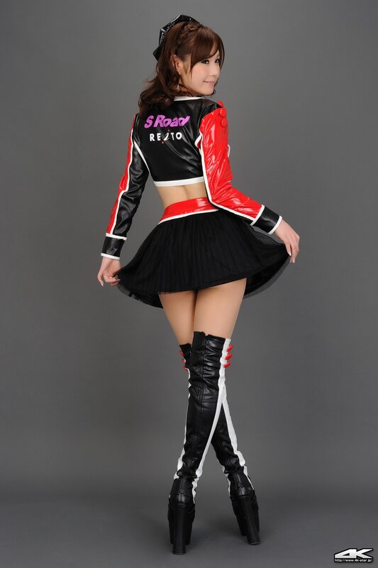 woman in racing outfit