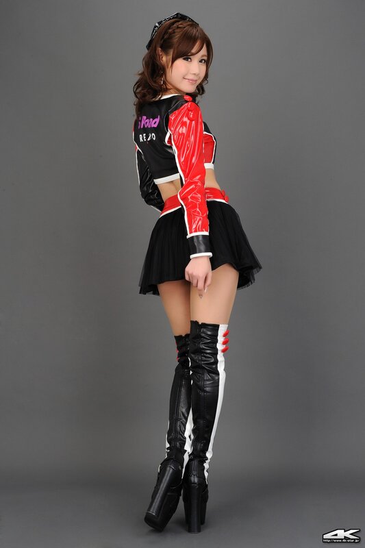 woman in racing outfit