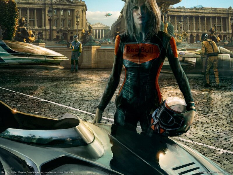 Woman in Racing Suit — Black