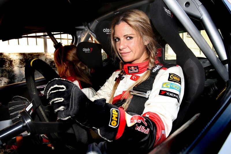 Woman in Racing Suit — White