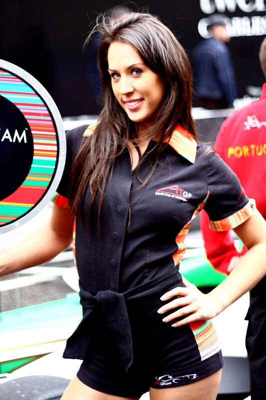 Woman in racing team uniform