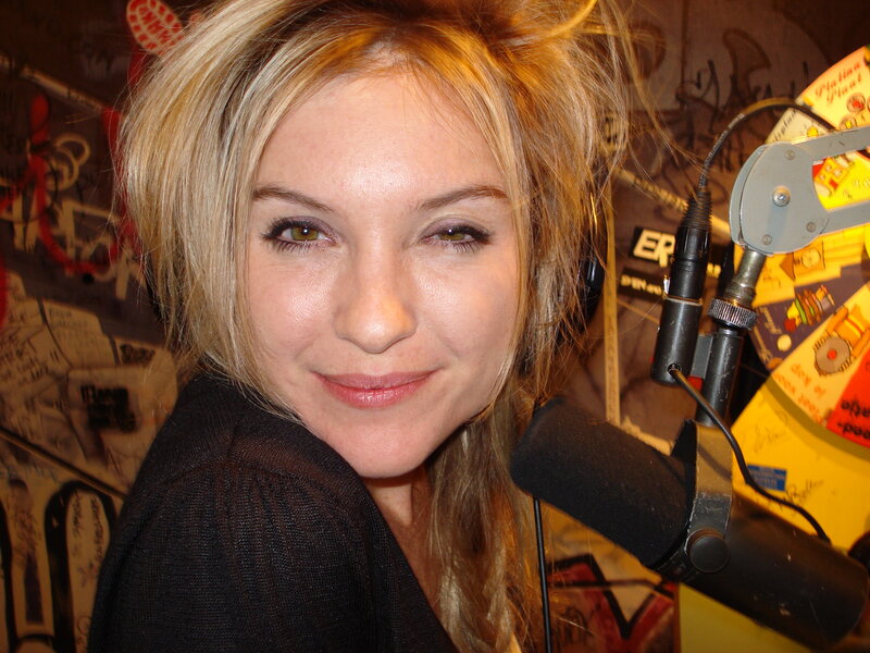 Woman in Radio Studio — Blonde