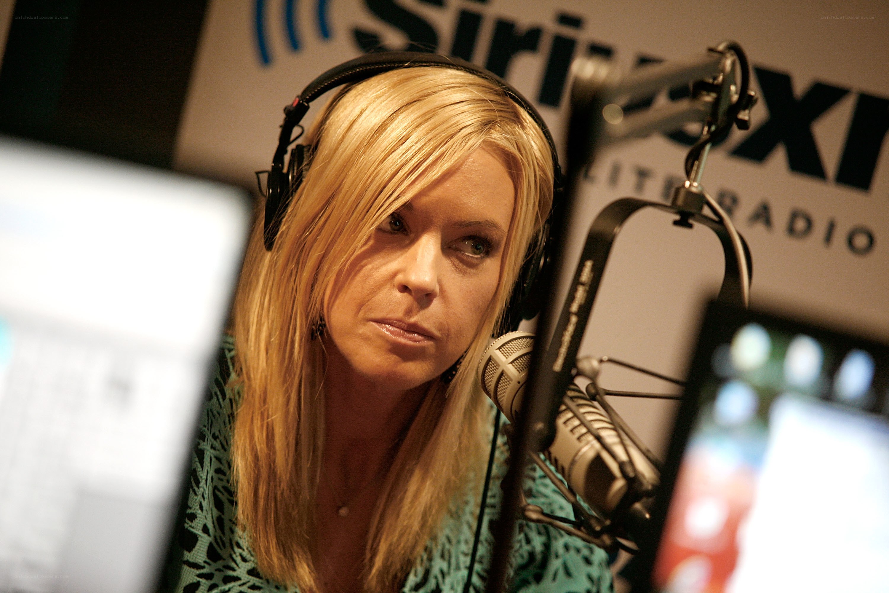 woman in radio studio