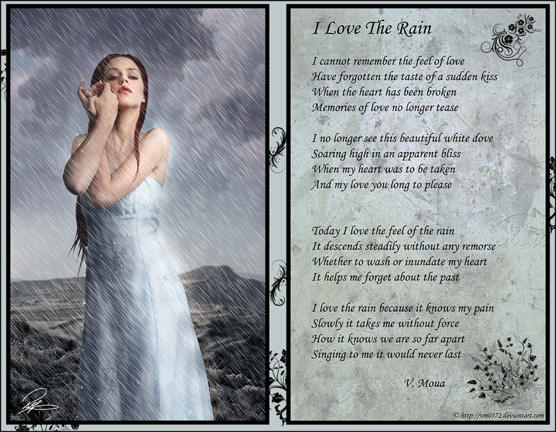 Woman in Rain — White