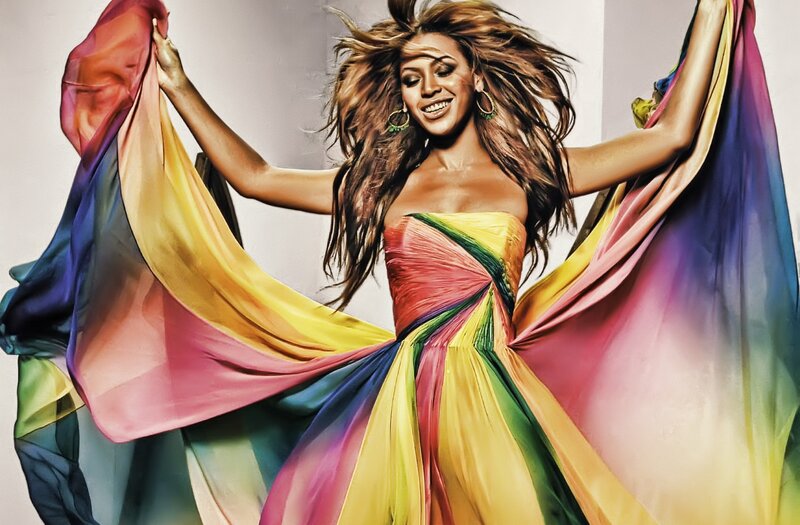 Woman in Rainbow Dress — Dynamic