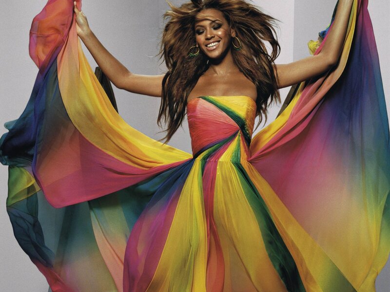 Woman in Rainbow Dress — Joyful