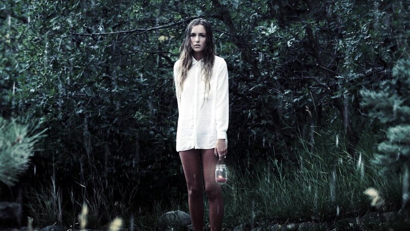 Woman in Rainforest — Green, Dramatic