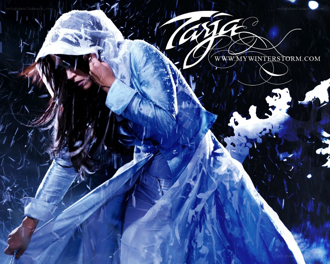 woman in rainstorm