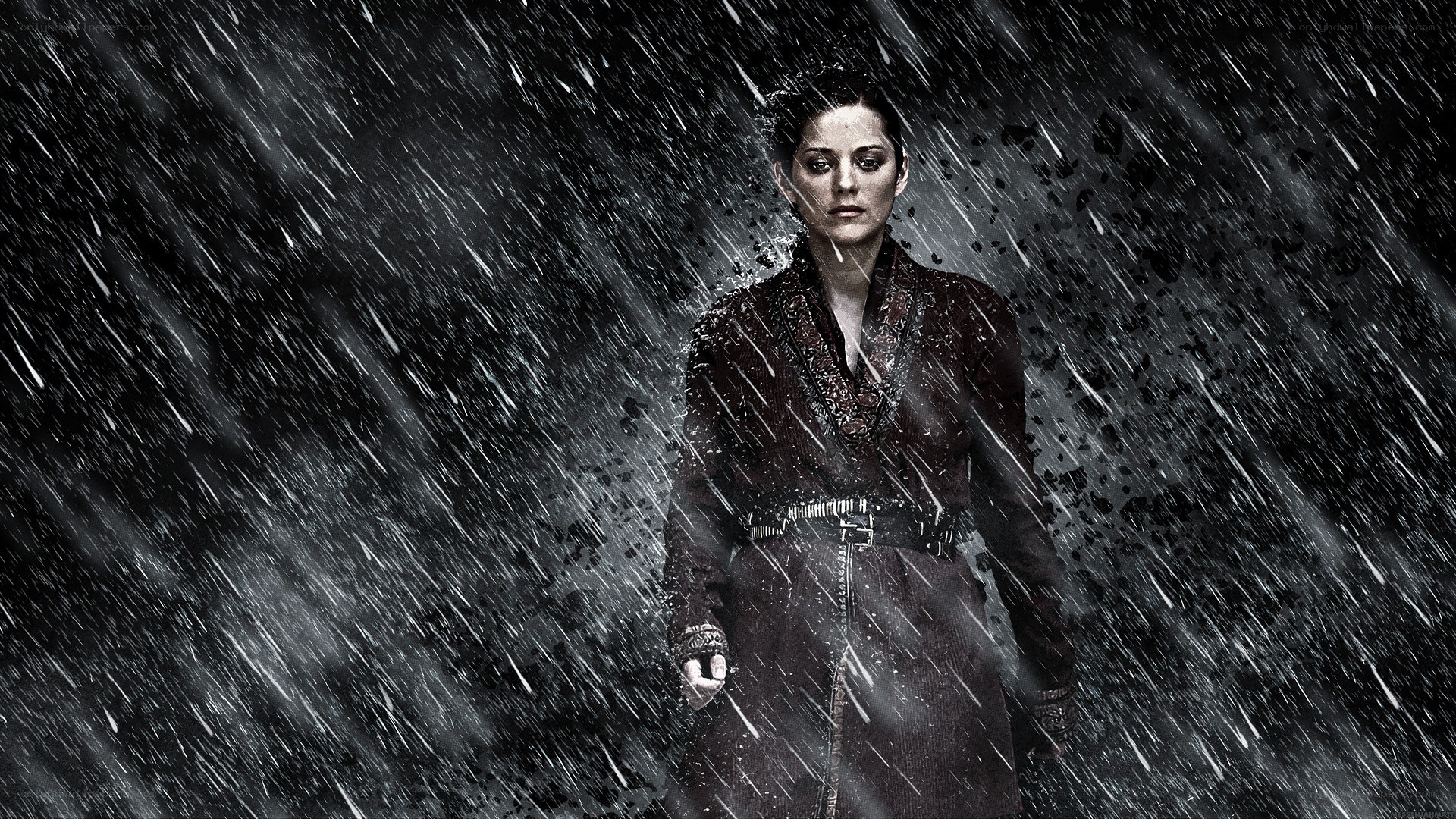 woman in rainstorm