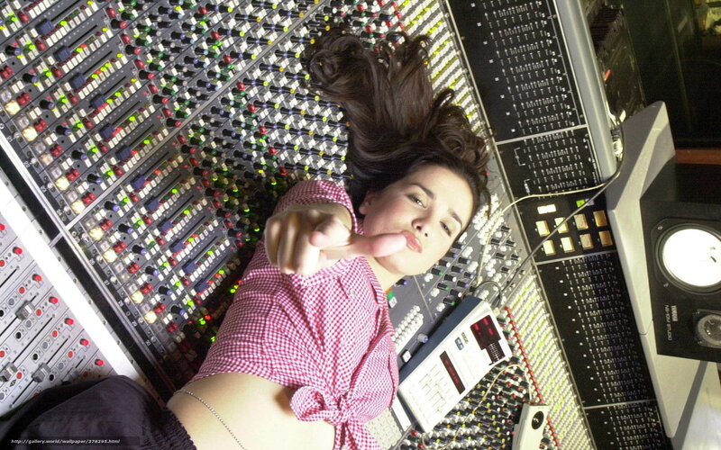 Woman in Recording Studio — Black, Confident