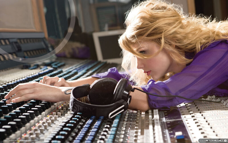 woman in recording studio