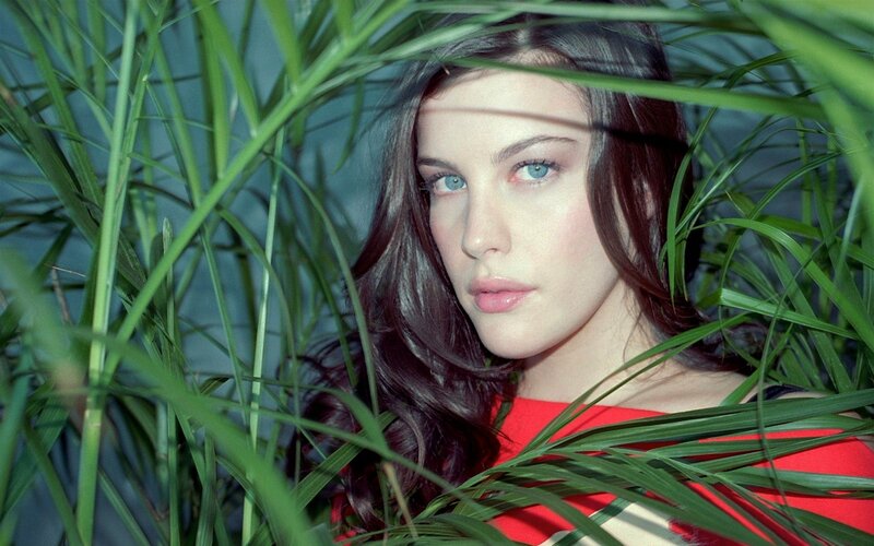woman in red among green plants