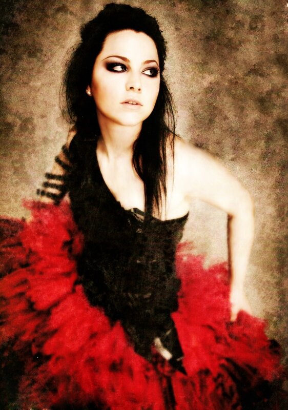Woman in Red and Black Dress — Dramatic, Photograph, Makeup