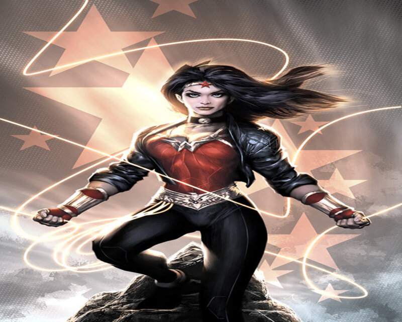Woman in Red and Black Suit — Dramatic, Digital Art
