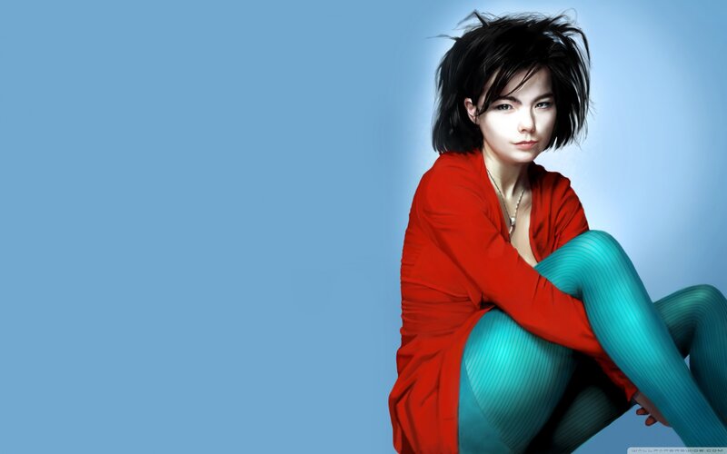 Woman in Red and Green — Blue