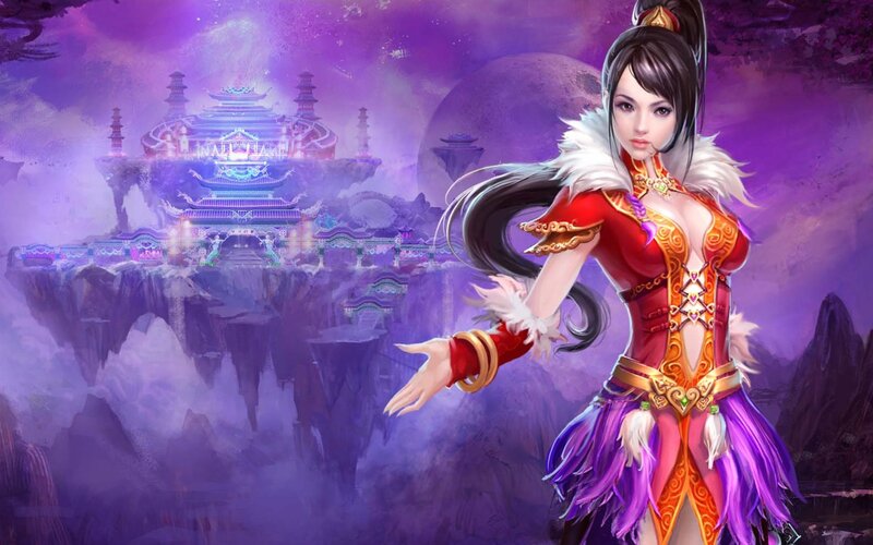 Woman in Red and Purple Outfit — Dramatic
