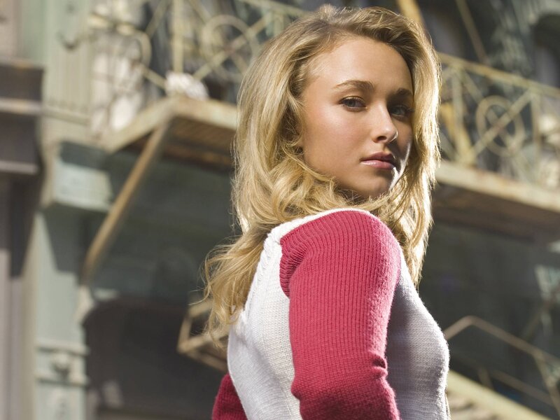 woman in red and white sweater