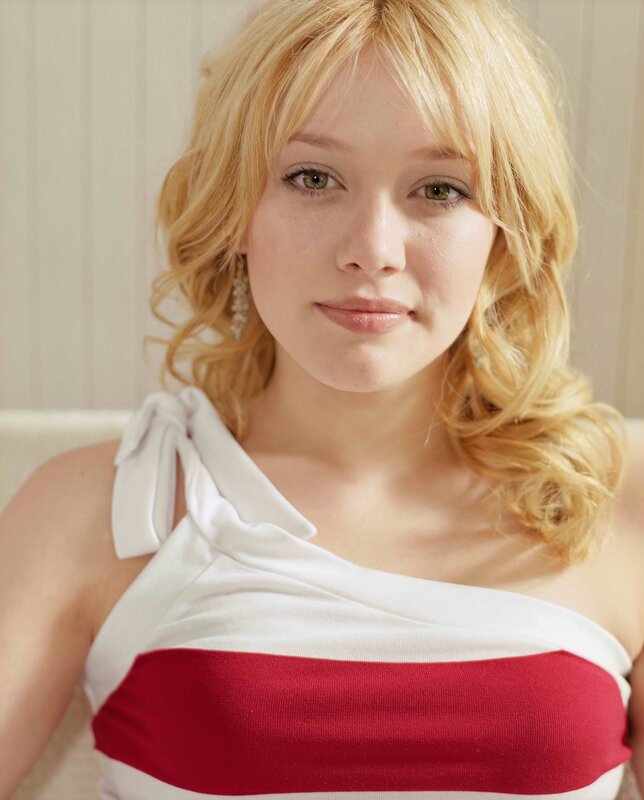 woman in red and white top