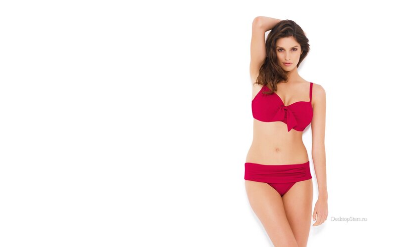 woman in red bikini