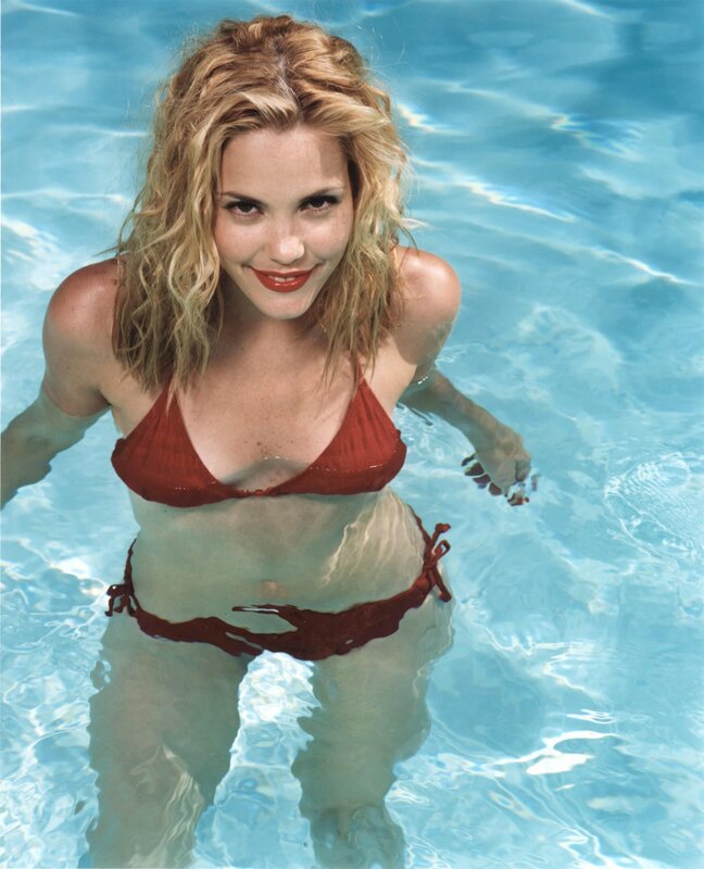 Woman in Red Bikini — Blue, Relaxed, Afternoon, Photograph, Swimming Pool