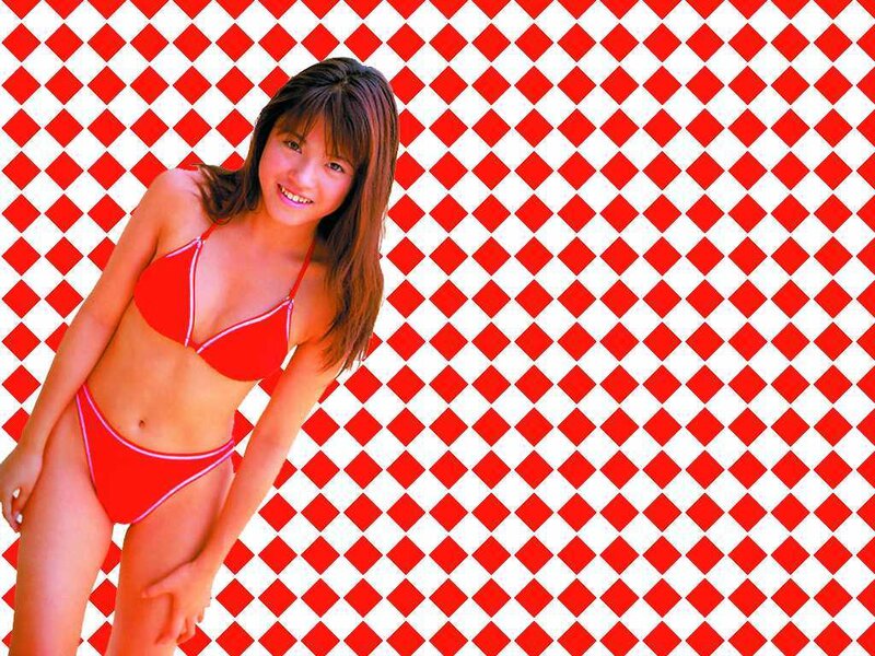 Woman in Red Bikini — Cheerful