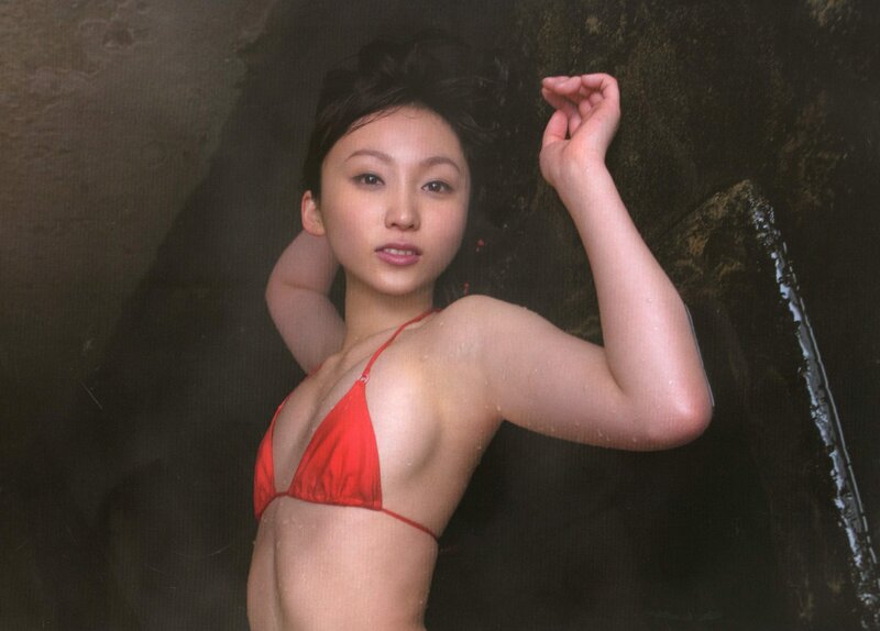 woman in red bikini underwater