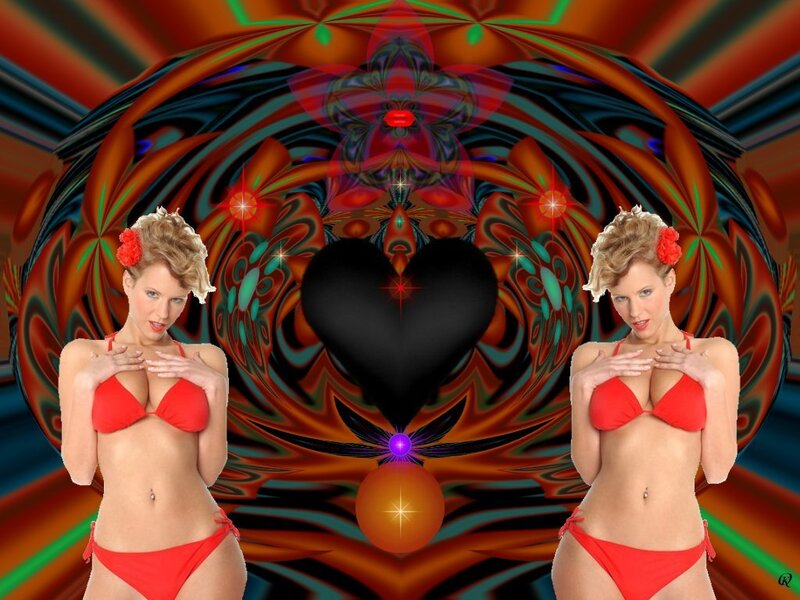 Woman in Red Bikini — Vibrant