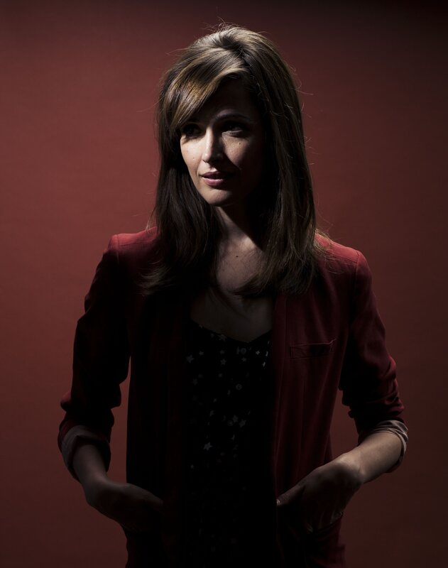 woman in red blazer