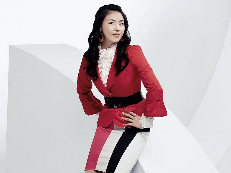 woman in red blazer