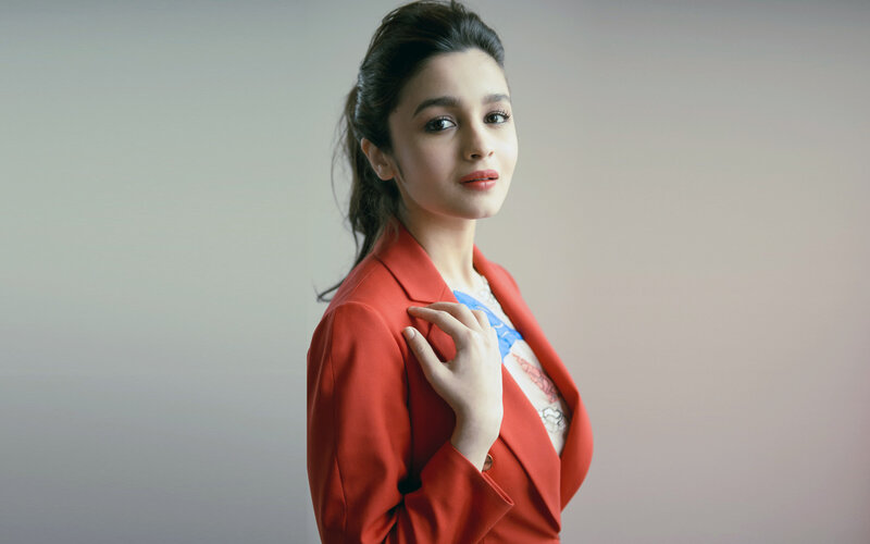 Woman in Red Blazer — Neutral