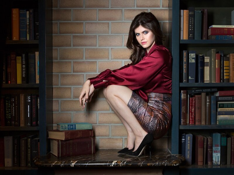 Woman in Red Blouse — Dramatic
