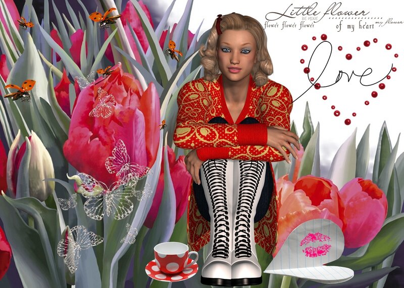 Woman in Red Cardigan — Whimsical